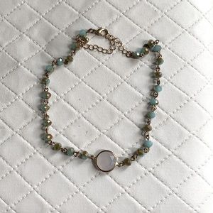blue choker necklace
